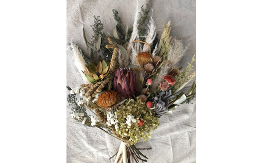 ドライフラワースワッグ(花束)L