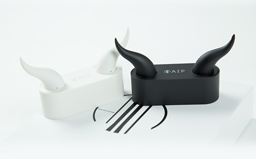 新感覚音響ガジェット AIP(白) ワイヤレスオーディオ イヤホン ツノ形【配送不可地域：沖縄県】