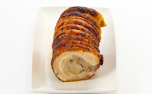 肉のプロが作った秘伝の味　手作りジューシーバラ焼豚 カナダ産　400g×1本【配送不可地域：離島】