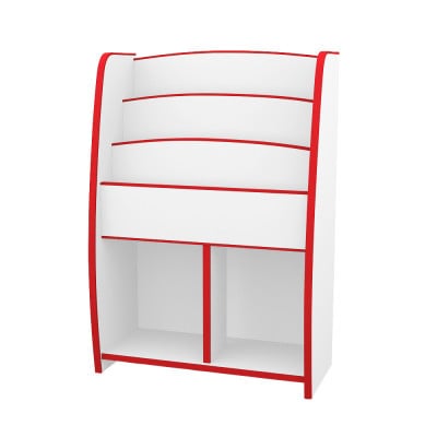 知育家具シリーズ　マガジンラック　63cm幅(レッド)　MRJ-63HR