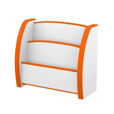 知育家具シリーズ　えほんたて　50cm幅(オレンジ)　PS-50SO