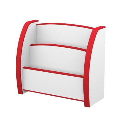 知育家具シリーズ　えほんたて　50cm幅(レッド)　PS-50SR