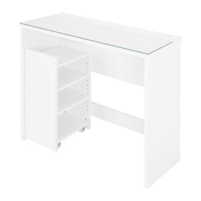 ワゴン付きコスメデスク(ホワイト)　HMT-35DW