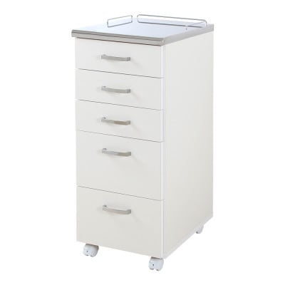 ステンレス天板キッチンワゴン(ホワイト)　STM-35SW