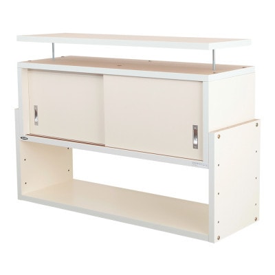 耐震上置き　じしん作くん　幅86cm×奥行29cmタイプ(ホワイト)　86-29W