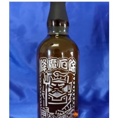 開運彫刻ボトル　七福神　毘沙門天(降魔厄除)　ブレンデッドウイスキー　40度　開運七福ボトルタグ付き