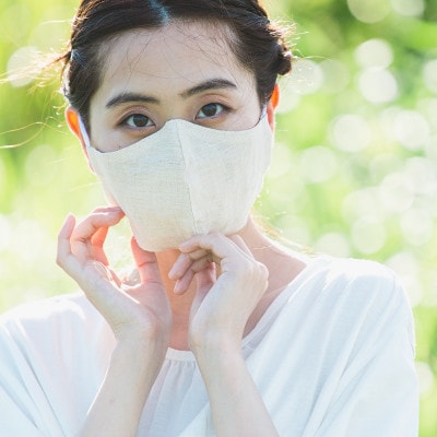 立体ヘンプマスク　生成り　2枚セット