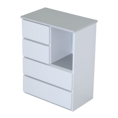 シックでおしゃれなキッズルームシリーズ　チェスト　グレー/ホワイト　 MIC-35CAW