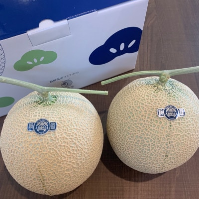 訳あり静岡温室マスクメロン2個入【配送不可地域：離島・北海道・沖縄県】