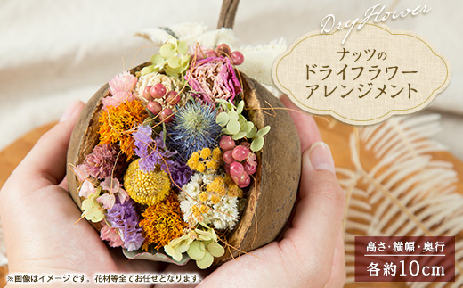 ナッツのドライフラワーアレンジメント