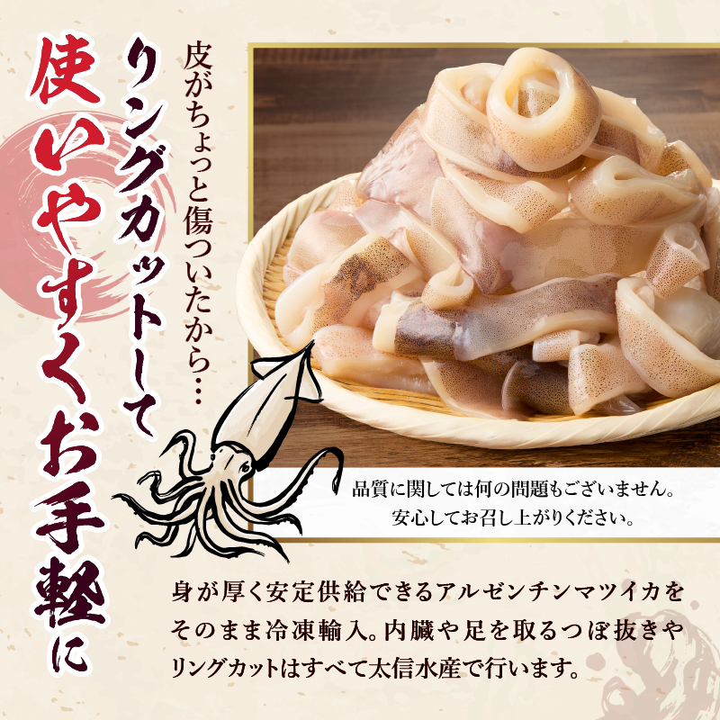 a10-1105　訳あり アルゼンチン産 マツイカ リングカット 2kg