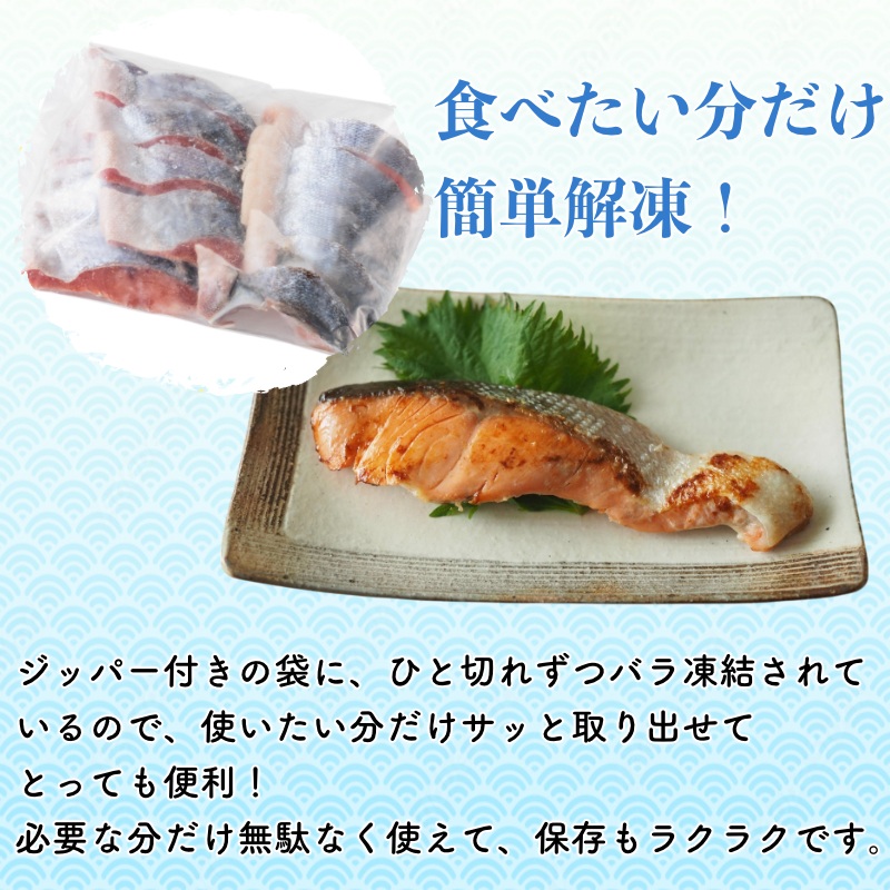 a10-1177　訳あり ！ 鮭 切身 1.2kg（便利なジッパーパック入り）