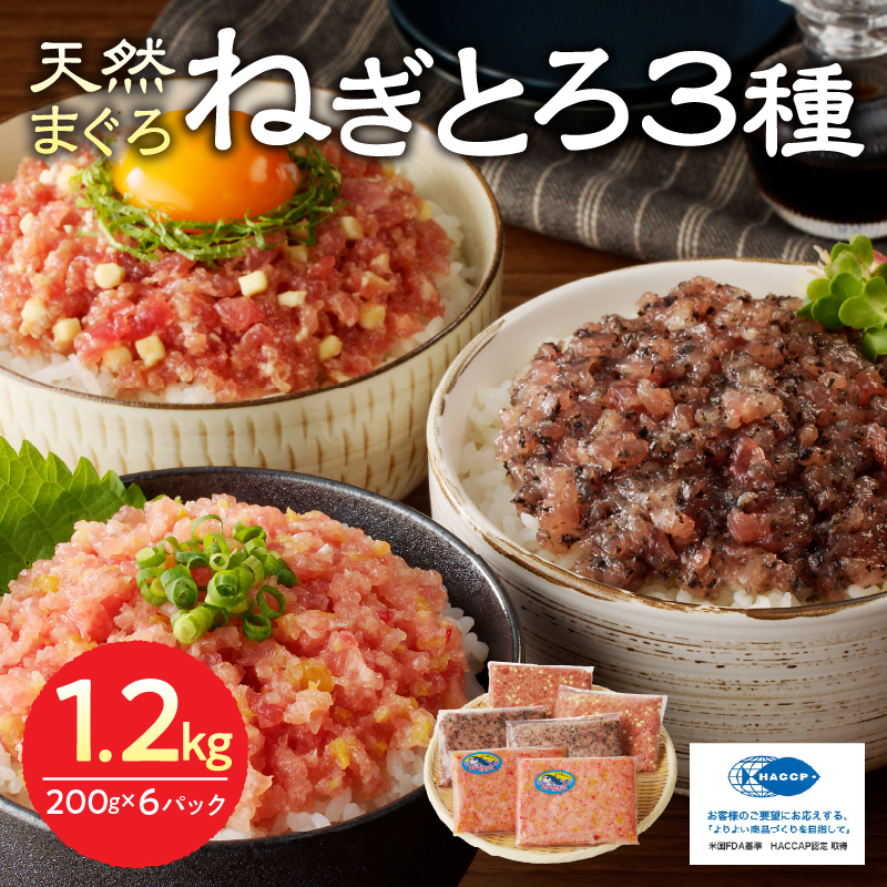 a11-136　静岡県焼津発！まぐろ問屋のカンタン解凍グルメねぎとろ食べ比べ3種1.2Kgセット！ SF5