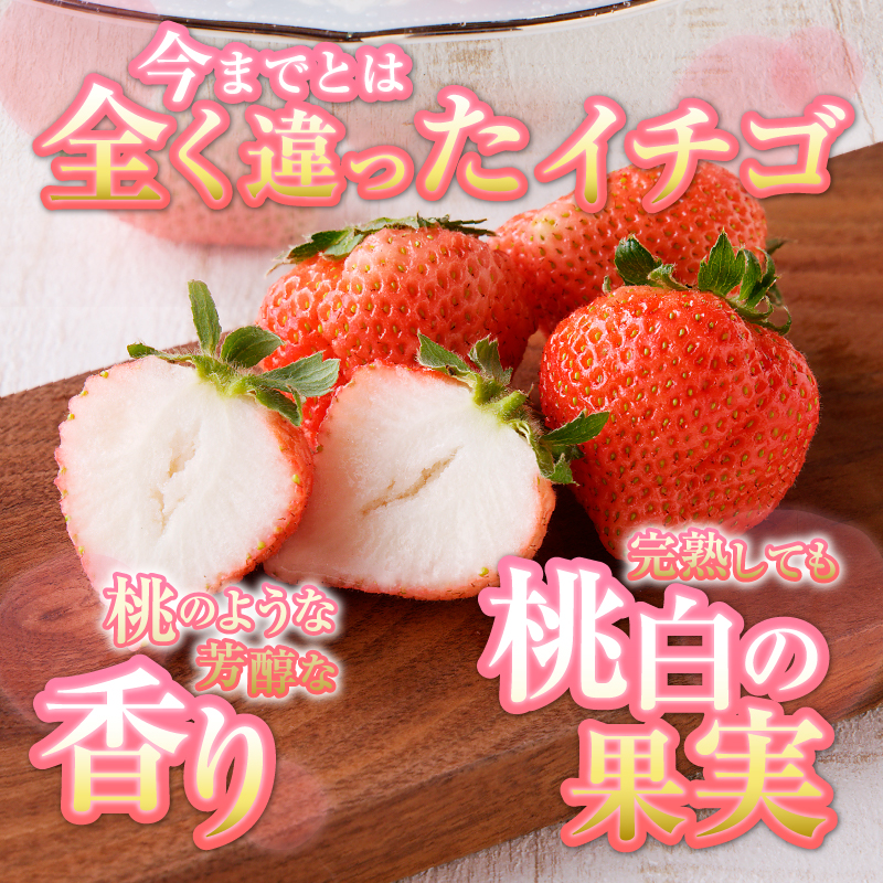 a20-319　いちご希少品種「桃薫」～桃の香り＆食感8パック～
