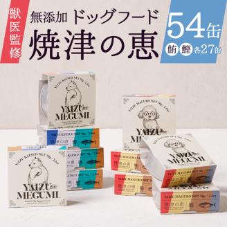 a50-137　ペット フード 犬 焼津の恵 70g缶 鰹 鮪 計54缶 無添加