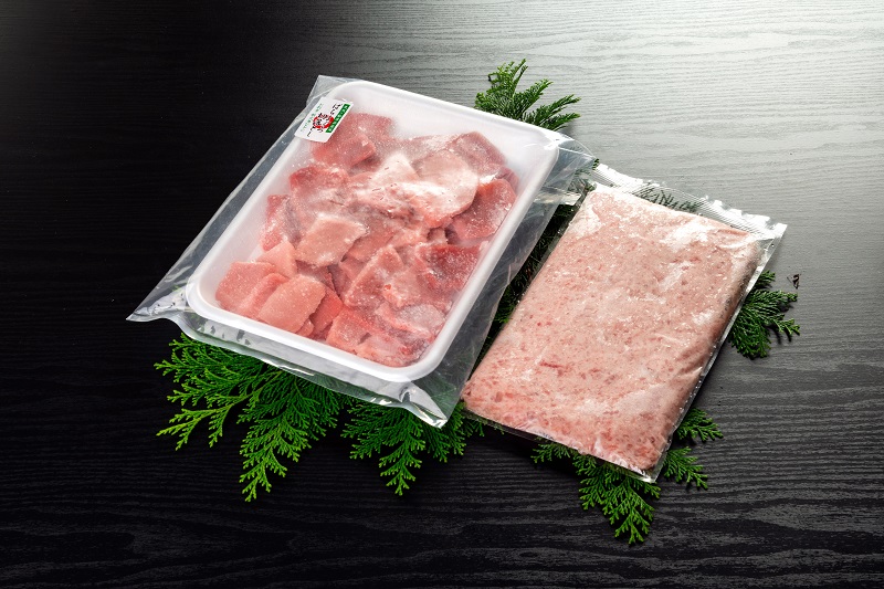 a15-684　刺身用鉢まぐろとまぐろたたき2種盛り約1kg