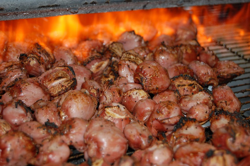 a10-797　お 肉 屋 さんの 直火焼 砂肝 塩焼  おつまみ