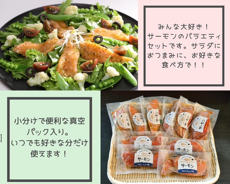 a15-642　サーモンの漬丼バラエティセット（10P入）