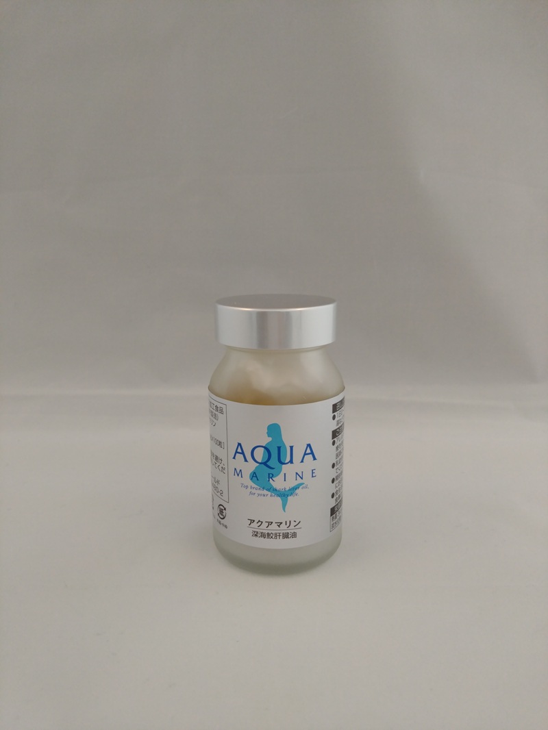 b220-003　【定期便6回分】深海鮫肝臓油　アクアマリン300mg×100粒（約1ヶ月分）6回定期便