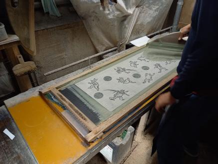 a10-892　鳥獣戯画 × 魚河岸 てぬぐい 2枚 セット（髙山寺公認）