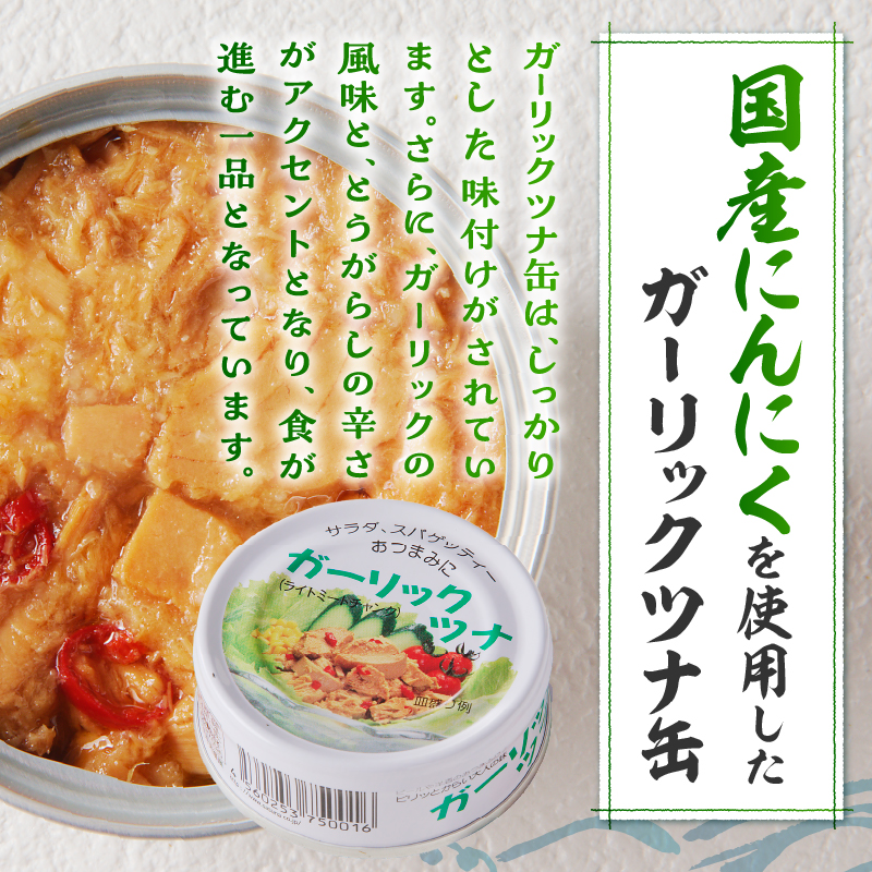 a11-140　焼津漁協オリジナルツナ缶詰（まぐろ油漬け）6缶入＆ガーリックツナ缶詰6缶入