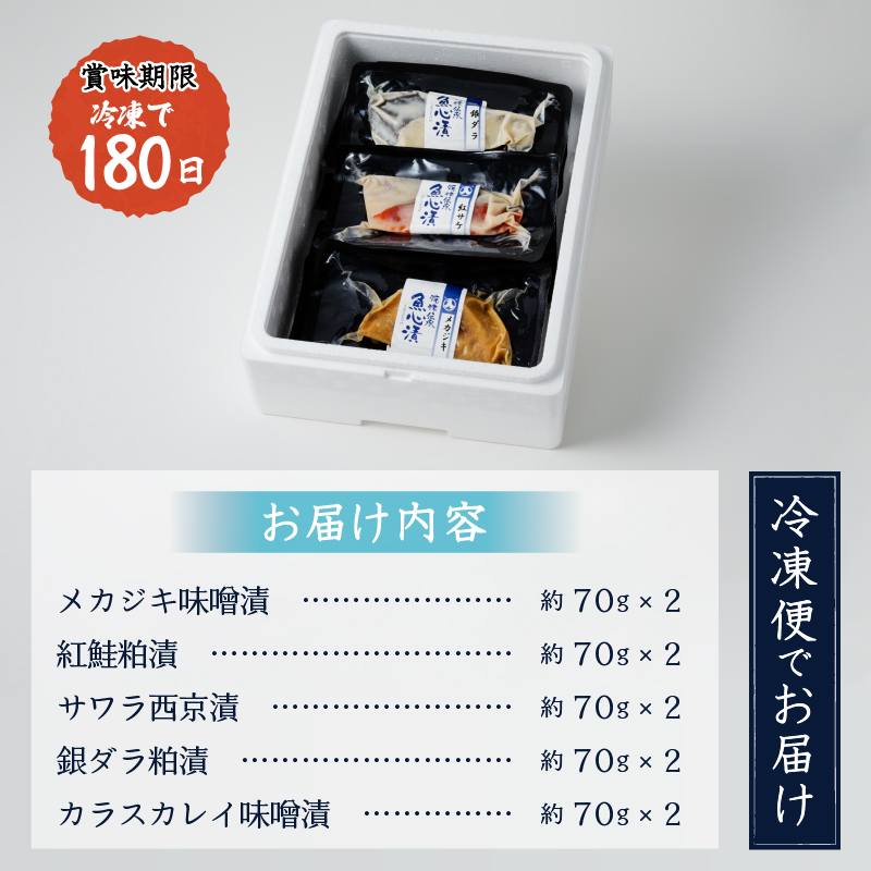 a15-377202512　【2025年12月お届け】魚心漬 5種10切