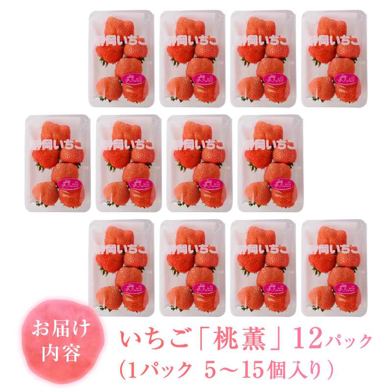 a30-224　いちご希少品種「桃薫」～桃の香り＆食感12パック～