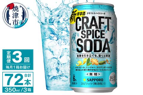 T0077-1303　【定期便3回】サッポロ クラフトスパイスソーダ 350ml×24本