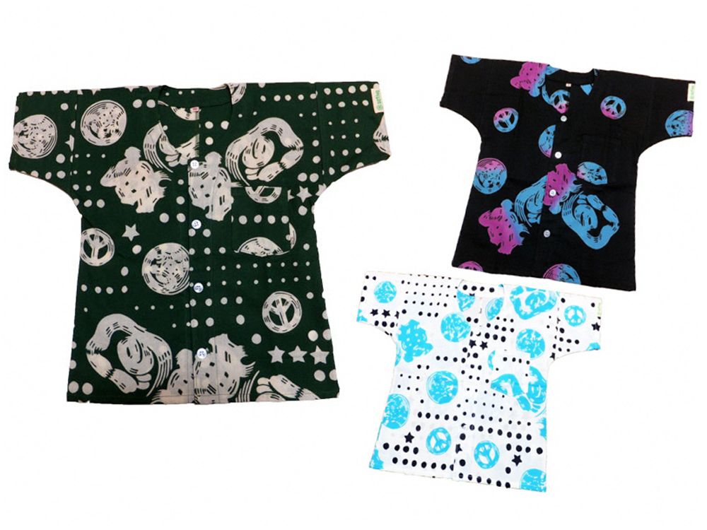 a16-033　焼津魚河岸シャツ（子供用）認定証付＆うちわセット