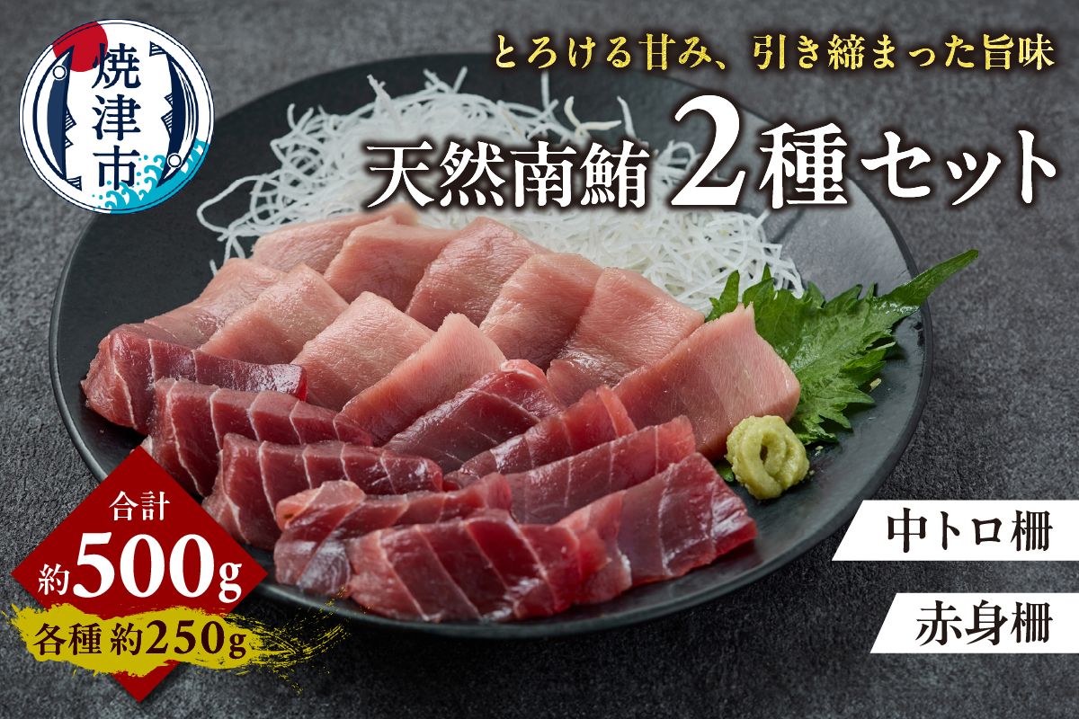 a21-085　天然 南まぐろ 中トロ 赤身セット 約500g