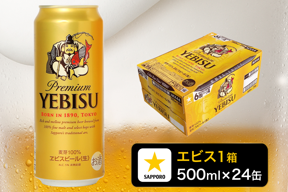 a22-049　エビス 500ml×1箱【焼津 サッポロ ビール】