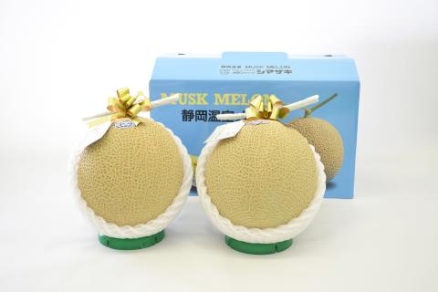 a40-069　静岡マスクメロン【2玉】（山等級）