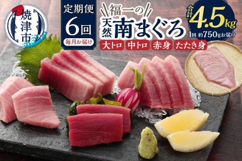 b150-031　天然南まぐろとたたき身 6回お届け