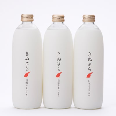 日本のまっこり「きぬさら」500ml×3本【435億個の乳酸菌のお酒　マッコリ】【配送不可地域：離島・北海道・沖縄県・四国・九州】