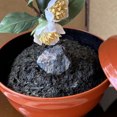 【茶の花】四季を彩る創作草もの盆栽(工芸品)～工房椿【配送不可地域：離島・北海道・沖縄県】
