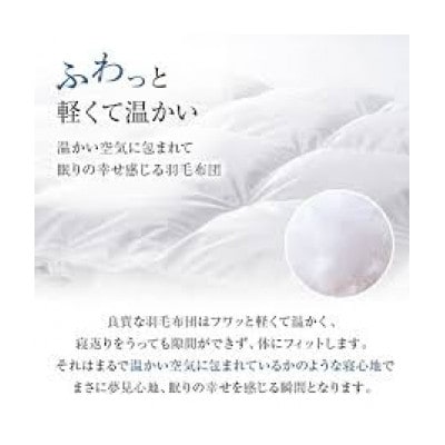 フランスベッド社 ポーランド産グースダウン95% 2枚掛け羽毛布団 ダブルサイズ「CS-04」【配送不可地域：離島・沖縄県】