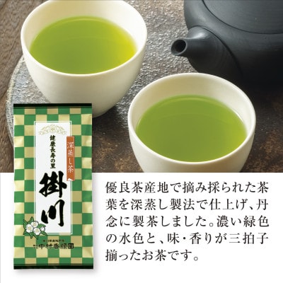 特上深蒸し掛川茶「健康長寿の里 掛川」100g×5本セット【配送不可地域：離島・沖縄県】