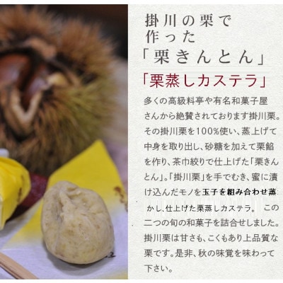 萩野屋 掛川栗の 栗きんとん 6個×2包・ 栗蒸しカステラ × 2本詰合せ【配送不可地域：離島・北海道・沖縄県・四国・九州】