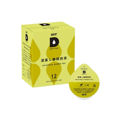 UCC「深蒸し静岡煎茶 ＆ 静岡まろみ焙じ茶」ドリップポッドカプセル 各4箱 合計8箱(96杯分)【配送不可地域：離島・沖縄県】