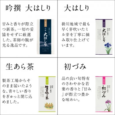旬の香りを飲み比べ 5種の新茶 満喫セット 合計400g　2026年5月より順次発送【39537】【配送不可地域：離島・沖縄県】