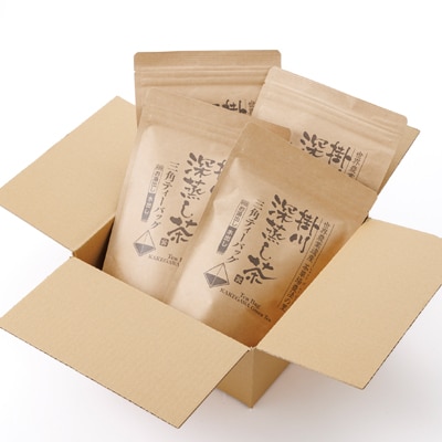 【掛川深蒸し茶】三角ティーバッグ(4g×30個入)4袋【配送不可地域：離島・沖縄県】