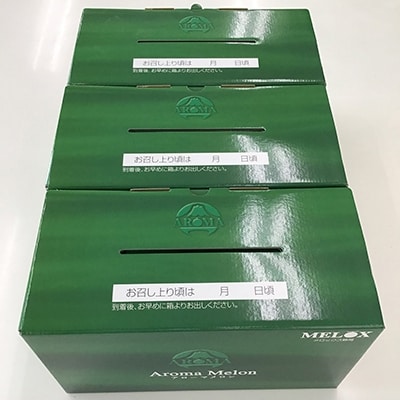 静岡県産　高級アローマメロン　白級　約1.4kg×6玉 2玉×3箱【配送不可地域：離島・北海道・沖縄県】