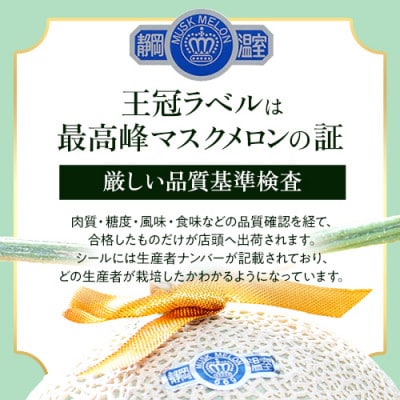 マスクメロンの最高峰 クラウンメロン 山等級  1.2kg前後×2玉【配送不可地域：離島・北海道・沖縄県】