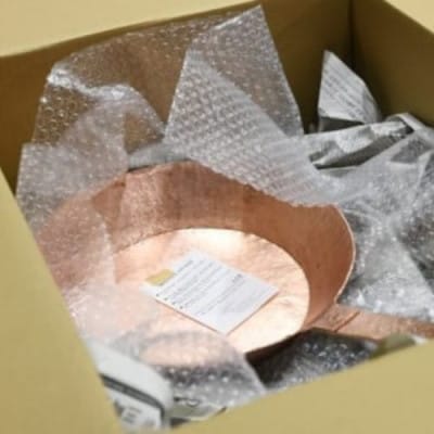 手作り「銅製」フライパン(生地厚2mm、外径25cm)　静岡県掛川市 Brasst’m【配送不可地域：離島・沖縄県】