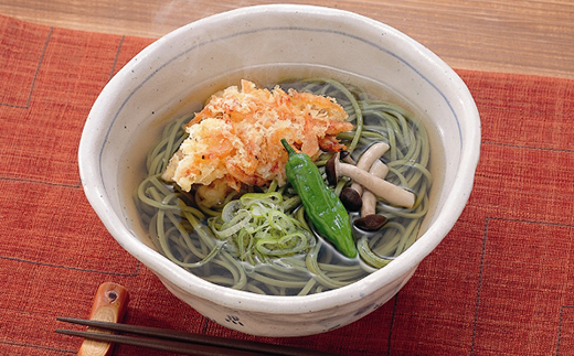 池島 手折り銘茶そば詰め合わせ(8食入・つゆ付)ギフト箱 M-8【配送不可地域：離島・沖縄県】