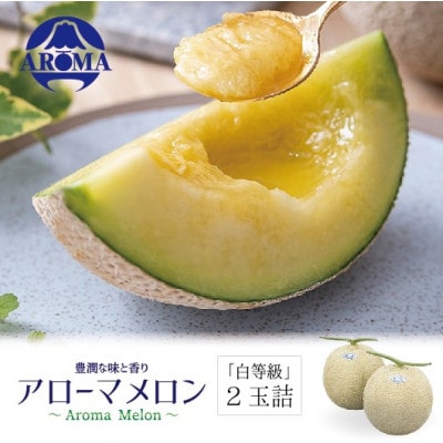 【通年出荷】アローマメロン(白等級) 2玉入【配送不可地域：離島・北海道・沖縄県】
