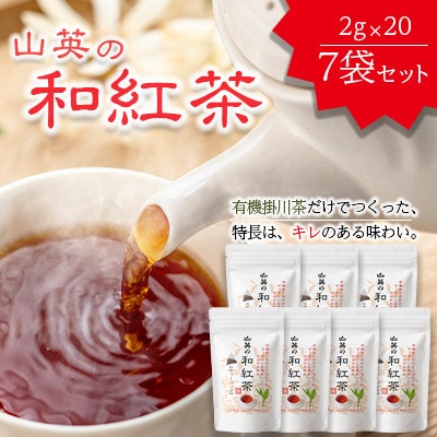 掛川市産　有機和紅茶　20個×7袋　計140個【配送不可地域：離島・沖縄県】