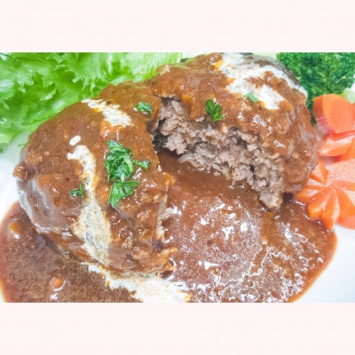 自家製デミグラスソース「特製煮込みハンバーグ」200g×3個　寅や【配送不可地域：離島・北海道・沖縄県・東北・中国・四国・九州】