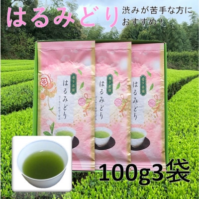 【数量限定】渋いお茶が苦手な方から大好評!産地直送 希少品種「はるみどり」100g×3袋【配送不可地域：離島・沖縄県】