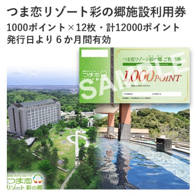 つま恋リゾート彩の郷施設利用券 12000ポイント【配送不可地域：離島・沖縄県】